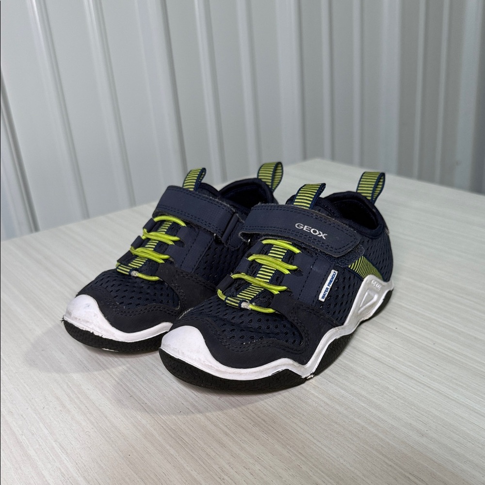 Geox Kids' Navy and Lime Sneakers